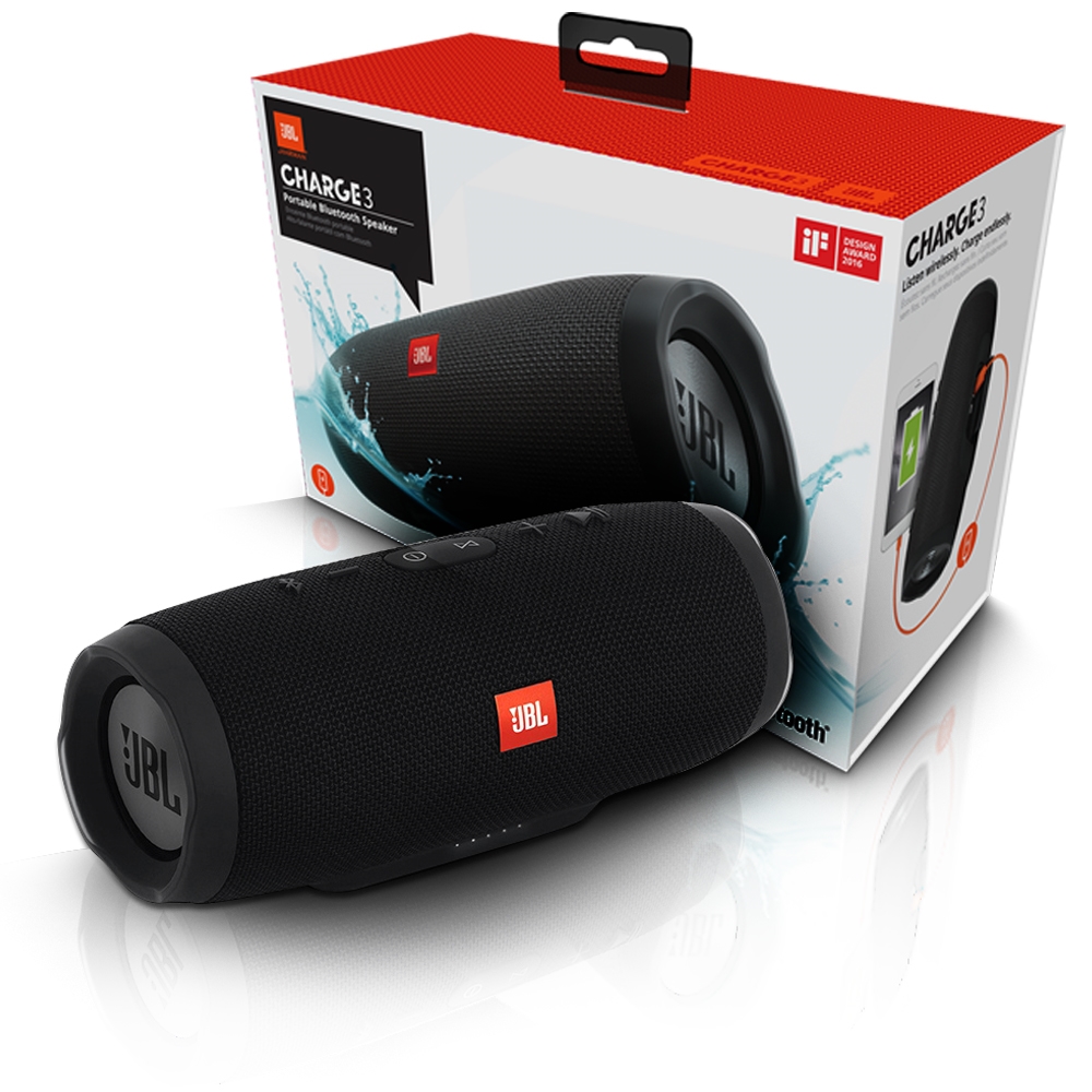 mikroskopisk Samuel hud JBL Charge 3 Waterproof Portable Bluetooth Speaker – Black -